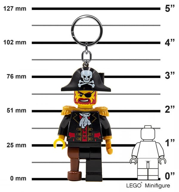 LEGO PIRATES REDBEARD PIRATE LED TORCH KEYRING + GIFT BAG