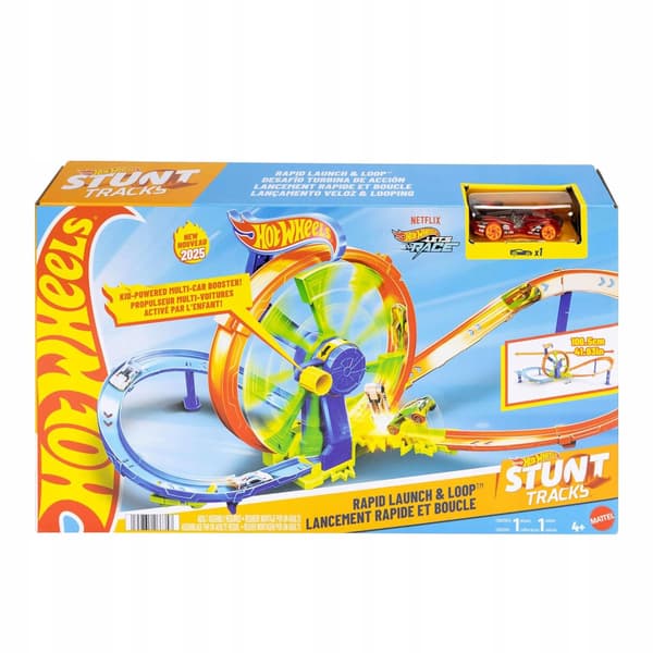 Hot Wheels Turbo Loop Race Set with 1:64 Scale Car
