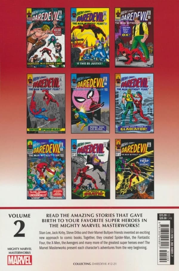 Mighty Marvel Masterworks: Daredevil Vol. 2 by Lee