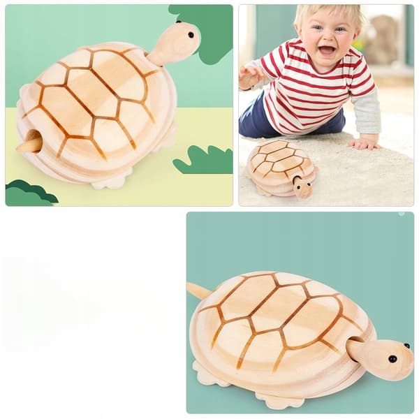 WOODEN TABLE DECORATION IN THE SHAPE OF A TURTLE – A CREATIVE DECORATIVE MODEL