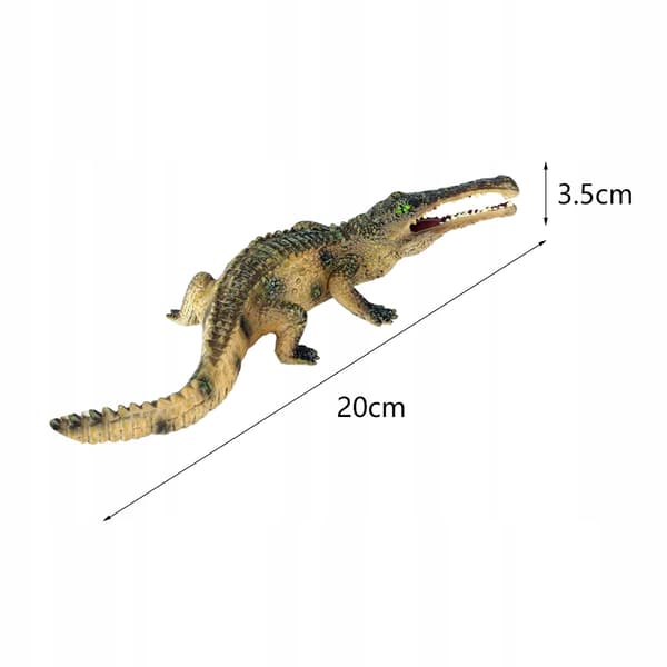 Animal Figure Simulation: Crocodile – Realistic Animal Model in Light Green