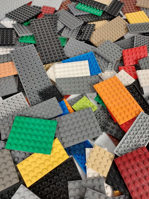 LEGO PLATES MIX – Building Plates. Assorted, Genuine, Colourful, 0.5kg