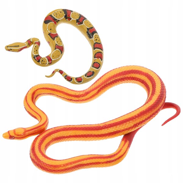 2 REALISTIC PLASTIC SNAKES – DECORATIONS AND TOYS