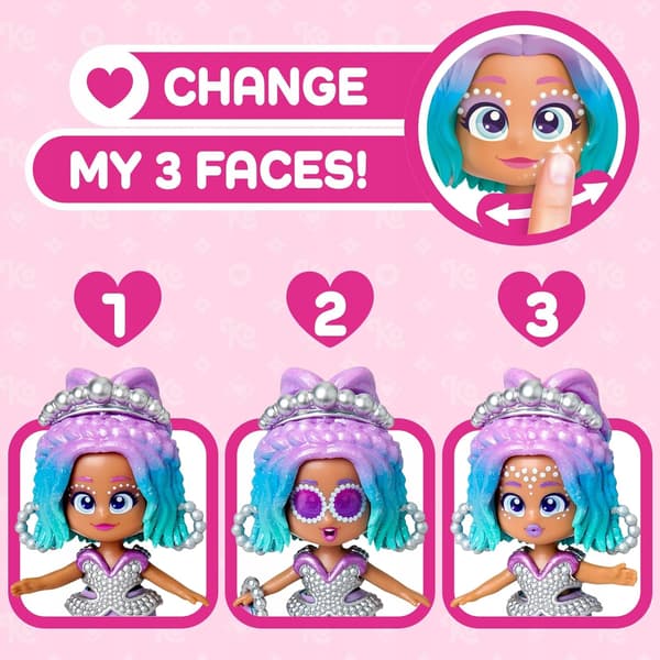 KOOKY LOOS GOLDEN GALA MINI DOLL WITH CHANGEABLE FACES – PEARL