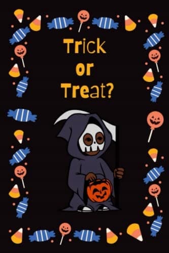 Trick or Treat notebook. Halloween notebook: 120-page, 6×9-inch journal.