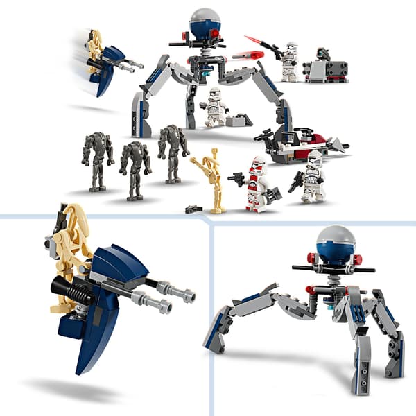 LEGO Star Wars 75372 Battle Set featuring a Clone Trooper and a Battle Droid