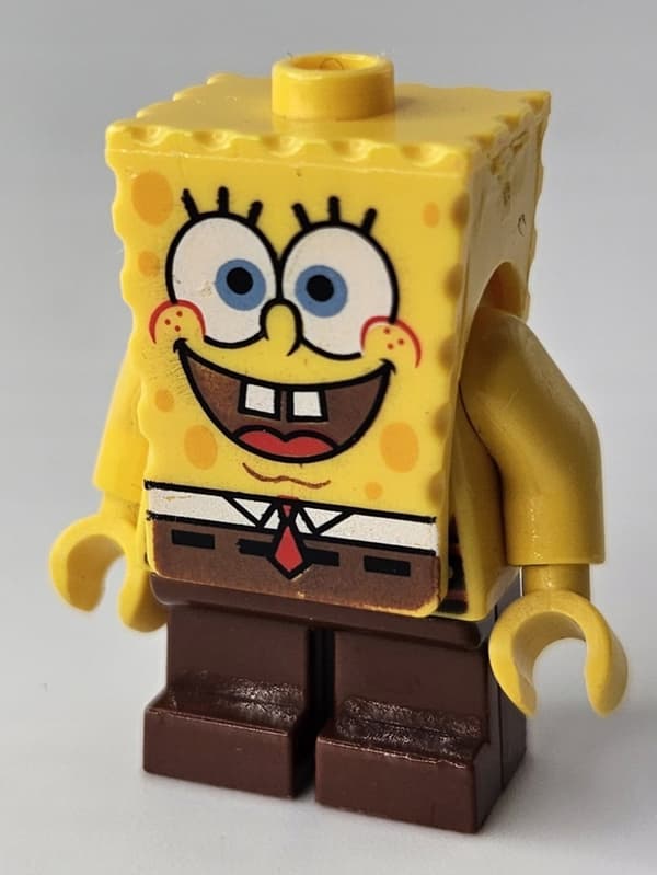 LEGO SpongeBob SquarePants figure bob001 Basic ‘I’m Ready’ Look DEFECT /