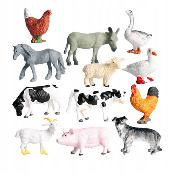 12 farm animal figurines