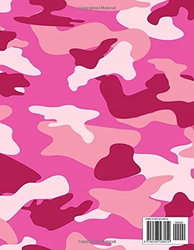 Notebook: Lined Notebook Journal – Pink camouflage – College-ruled, 120 pages