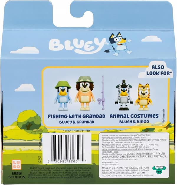 BLUEY BINGO FIGURINES 2-PACK FIGURINE SET HOLIDAY ACCESSORIES