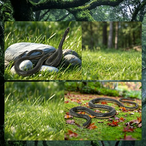 MOVABLE REALISTIC SNAKE FIGURINES, 112 CM, FOR PRANKS – 2-PACK, PLASTIC