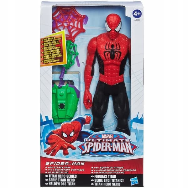 SPIDERMAN GOBLIN ATTACK 30cm HASBRO action figure set with harpoon shooter A8343