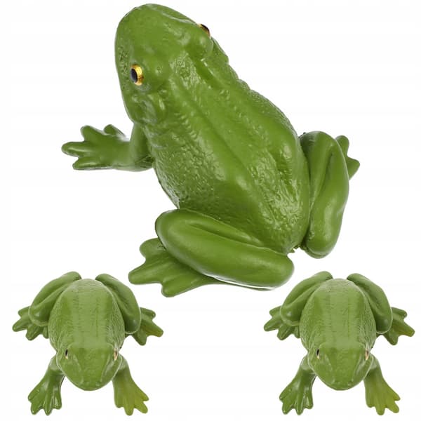 3 DECORATIVE FROG FIGURINES – EDUCATIONAL MODEL FOR THE HOME