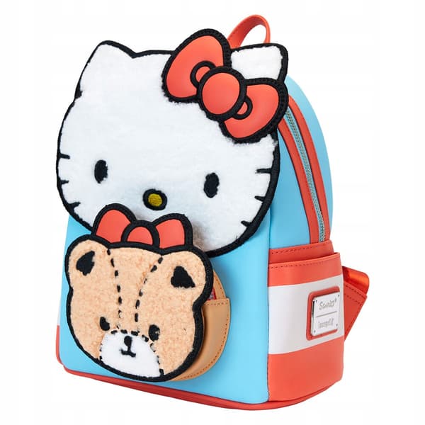 Loungefly – Hello Kitty Backpack with Teddy Bear, 26cm – Stylish School Backpack