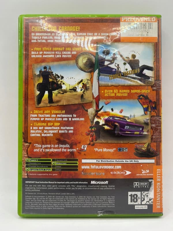 TOTAL OVERDOSE 3XA Microsoft Xbox