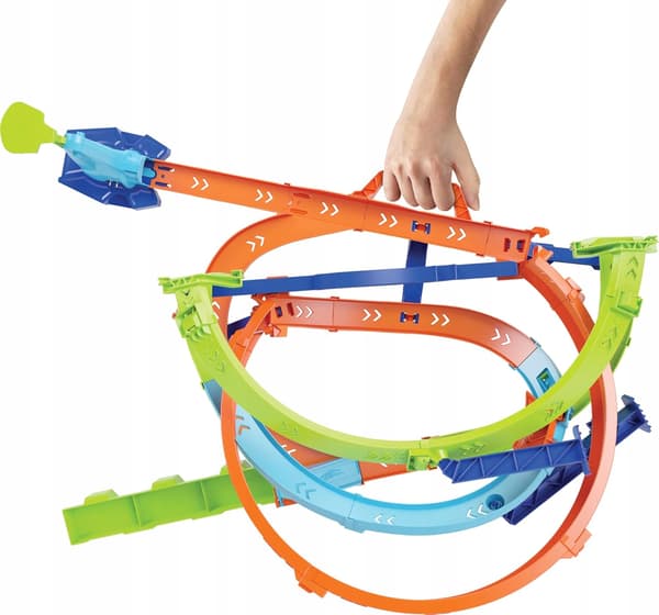 HOT WHEELS ACTION LET'S RACE TWISTED TORNADO LOOP TRACK SET + 1 car