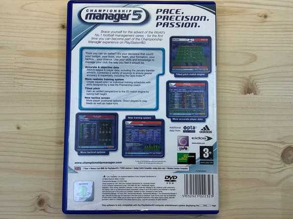 CHAMPIONSHIP MANAGER 5 – Ideał disc – complete PS2 set