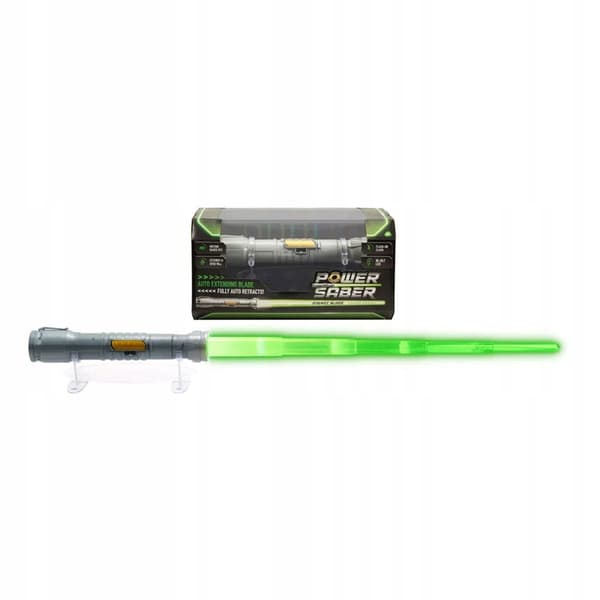Power Saber: Green | Auto-Extending 30 LED Energy Blade | With Motion Base