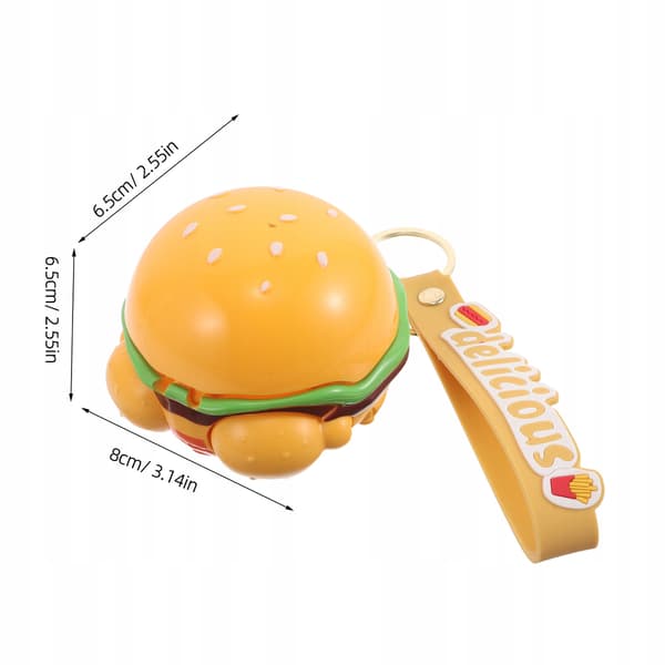 COLOURFUL KEYRING THAT TRANSFORMS A HAMBURGER INTO A CRAB – PERFECT AS A GIFT