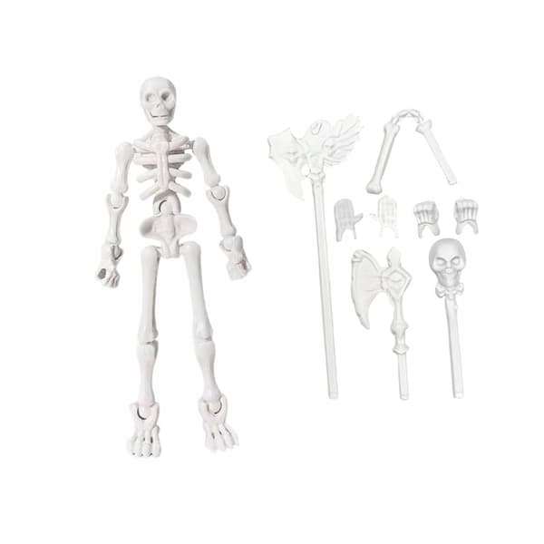 5-inch Halloween Decor: Poseable Skeleton – Versatile and Lightweight, Style A