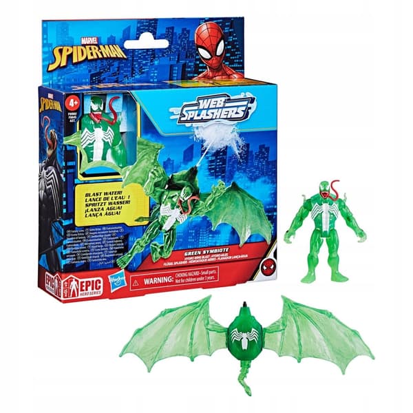 Hasbro Marvel Spider-Man Epic Hero Web Splashers Green Symbiote Figure