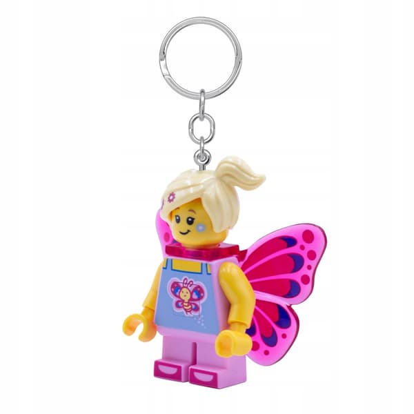 LEGO LED FLASHLIGHT KEYRING: GIRL WITH A BUTTERFLY + GIFT BAG