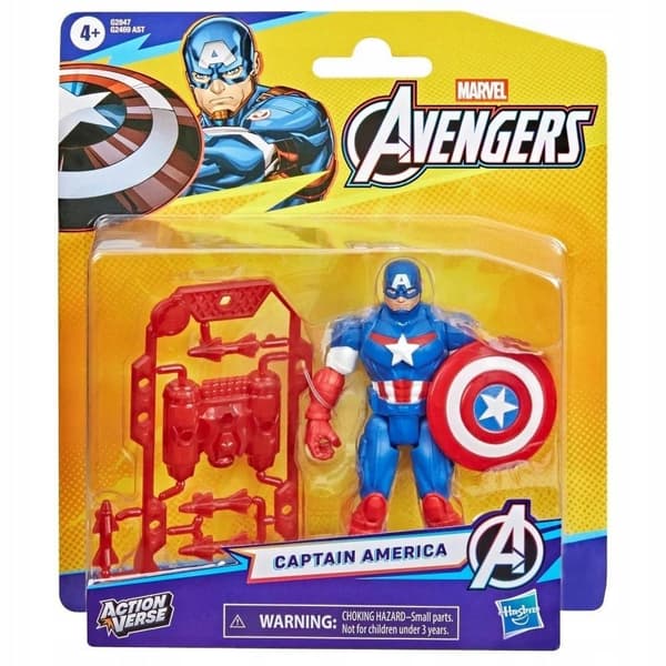 AVENGERS ACTIONVERS CAPTAIN AMERICA FIGURINE, 11 CM