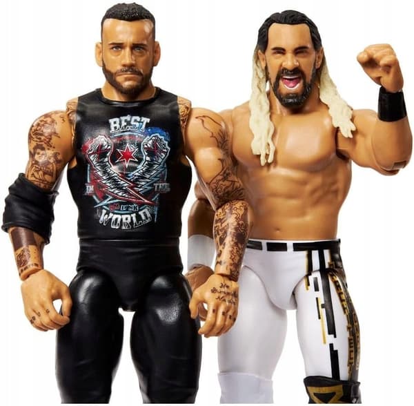 CM Punk & Seth Rollins 23 Action Figures 2-Pack – WWE Main Event Elite