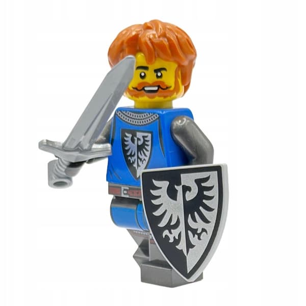 LEGO Black Falcon Knight with shield and sword