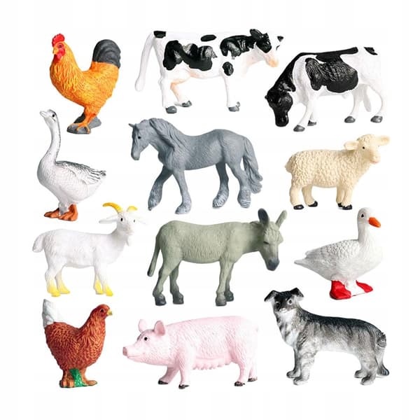 12 farm animal figurines