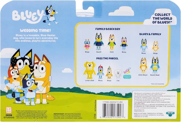 MOOSE TOYS Bluey Wedding Time! Figure set