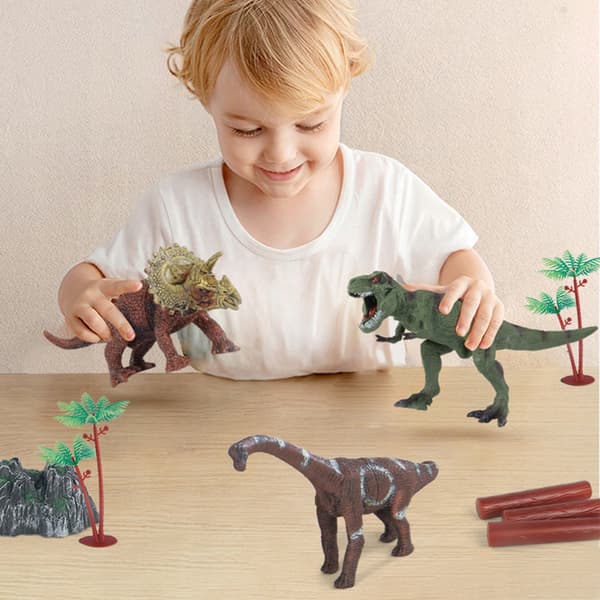 DINOSAUR FIGURINES SET IN A CONTAINER – 30+ PIECES