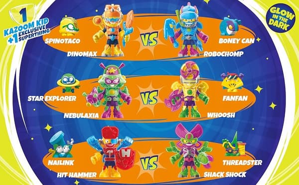 SUPER THINGS - EVOLUTION - KAZOOM KID ALL 6 GLOW-IN-THE-DARK