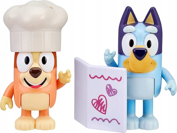 BLUEY AND BINGO FANCY RESTAURANT FIGURINES