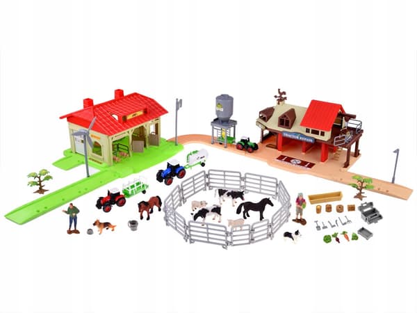 LARGE FARM FARMING TRACTORS ANIMALS