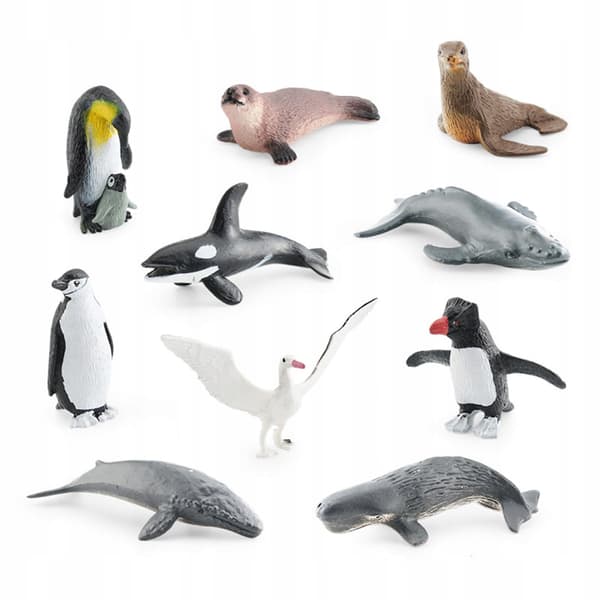 10x Antarctica Ocean Animal Play Set Realistic Animals Model Play Set Learning