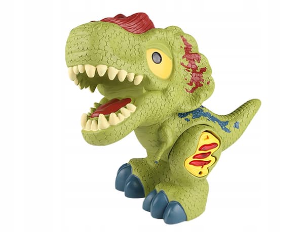 Dinosaur with special effects, green, 26x18x13 cm