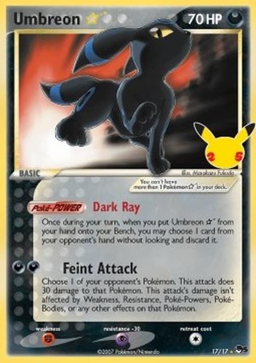 Pokemon Umbreon Gold Star
