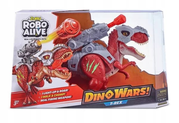 Robo Alive Dino Wars T-REX Interactive Dinosaur – Lights, Sounds, Weapons – Ages 3+
