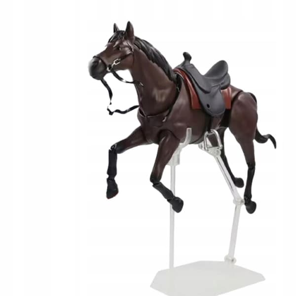 Pony figurine – Action figure model, poseable, home décor – brown