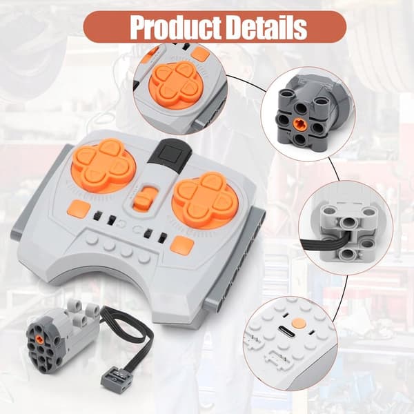 POWER FUNCTIONS MOTOR SET WITH REMOTE CONTROL FOR 4 MOTORS
