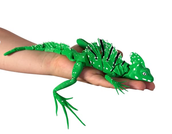 3D Flake-headed Basilisk – a detailed, movable figurine, terrarium decoration