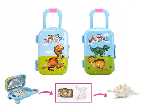 Dinosaur skeleton in the boot, set of 12
