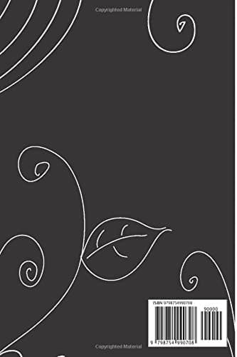 Notebook: Lined Notebook Journal, Black and White Cover, 200 Pages, White Lines