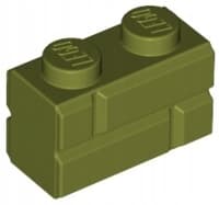 LEGO Brick 98283 1x2 Brick, Olive, 200 pieces