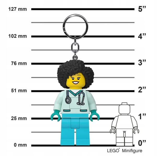 LEGO Keyring with Torch – Dr Flieber + LEGO GIFT BAG