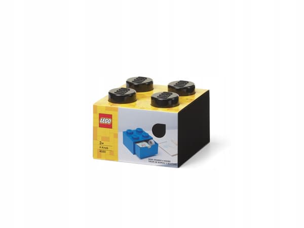 LEGO DESK STORAGE UNIT WITH DRAWER, 4 BLACK BRICKS 40201733