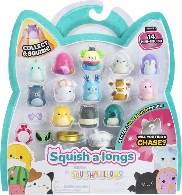 SQUISHMALLOWS Squish-A-Longs 14 Mini Figures + Accessories