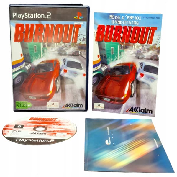 BURNOUT 1 Game for PS2 PAL ENG Sony PlayStation 2 (PS2)
