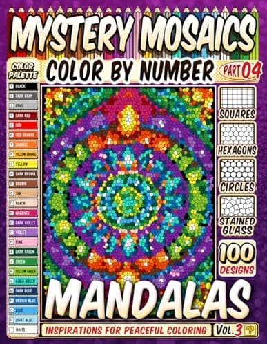 Pixel, Pipo 100 Mandalas Quest Patterns – Mystery Mosaic Colour-by-Number –